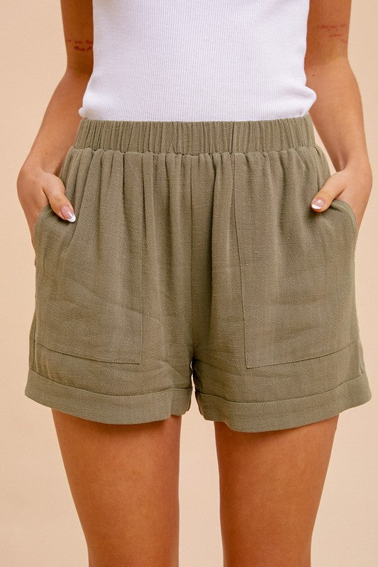 Elastic Waist Shorts