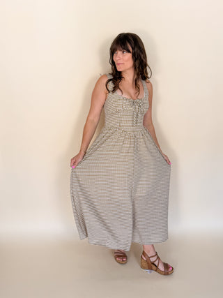 Gingham Trail Midi Dress