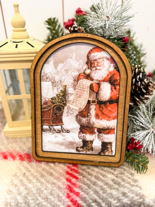 Arch Top Christmas Highland Framed Art