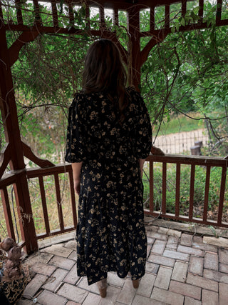 Twilight Bloom Midi Dress