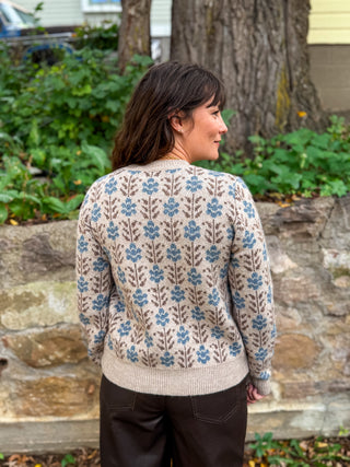 Meadow Bloom Floral Jaquard Sweater