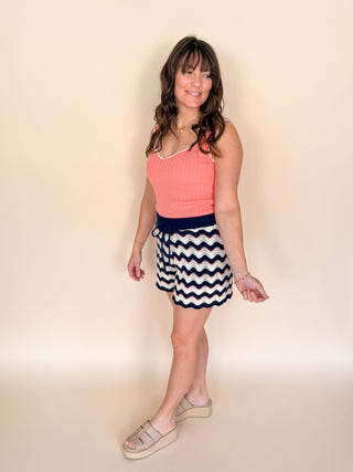 Coastal Rhythm Knit Shorts