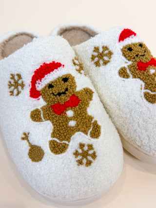 Plush Christmas Gingerbread Man Slipper