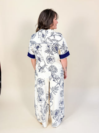 Capri Botanica Button-Up Top