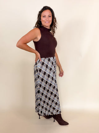 Upper East Side Plaid Midi Dress