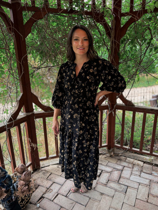 Twilight Bloom Midi Dress
