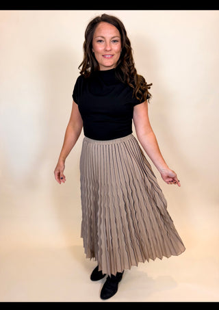 Vale Drape Mock Neck Top