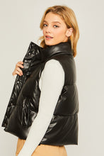 Load image into Gallery viewer, Faux Leather Padded Vest
