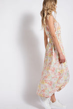 Load image into Gallery viewer, Floral Tie Strap Smocked Waist Dress
