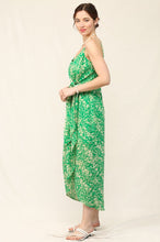 Load image into Gallery viewer, Floral Print and Swiss Dot Wrap Sundress
