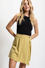 Load image into Gallery viewer, Frayed Hem Wrap Front Skort
