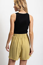 Load image into Gallery viewer, Frayed Hem Wrap Front Skort
