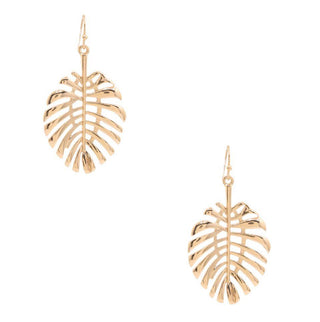 Golden Palm Drop Earrings