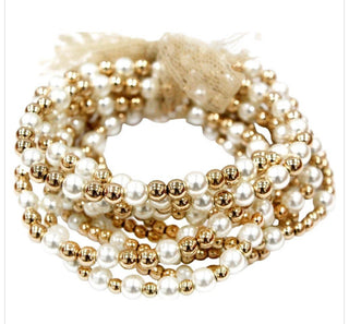 Golden Coast Pearl Bracelet Set