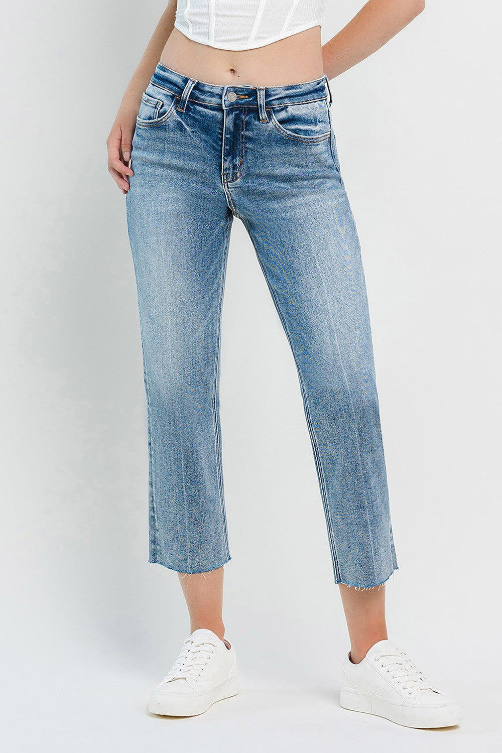 River Dee High Rise Straight Jeans by Vervet