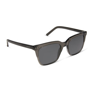 Billie XL Black Smoke Crystal Grey Polarized Sunglasses – DIFF Eyewear