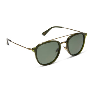 Camden Dark Olive Crystal G15 Polarized Sunglasses – DIFF Eyewear