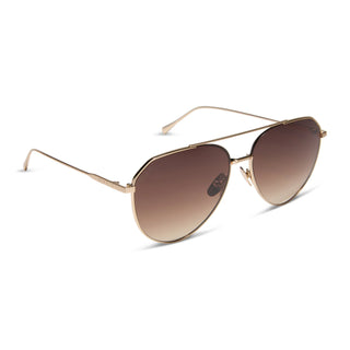 Dash Brushed Gold Coffee Gradient Sunglasses – DIFF Eyewear