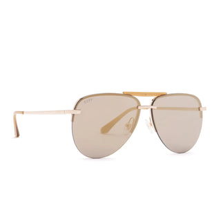 Tahoe Brushed Gold Gold Mirror Sunglasses – DIFF Eyewear
