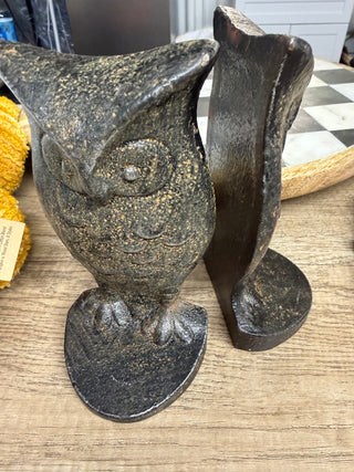 Cast Iron Owl Bookends