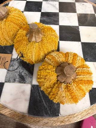 Fabric Chenille Pumpkin Assortment