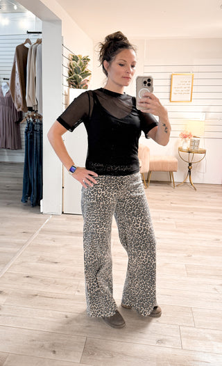 Short Sleeve Mesh Top