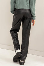 Load image into Gallery viewer, Vegan Leather High-Waisted Straight Leg Pants
