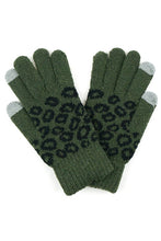 Load image into Gallery viewer, Leopard Knit Smart Touch Gloves
