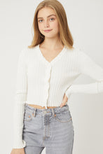 Load image into Gallery viewer, Lettuce Trim Button Sweater Top
