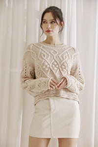 Monochromatic Thick Knit Sweater