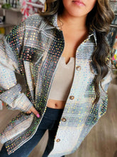 Load image into Gallery viewer, Mika Showstopper Sequin Plaid Shacket
