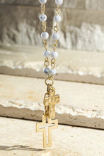 Load image into Gallery viewer, Natural Stone Cross Necklace
