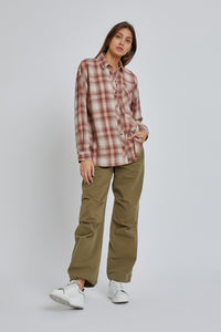 Oversized Boyfriend Flannel Shirt