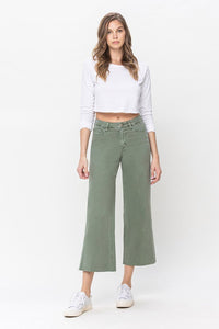 Olivia High Rise Crop Wide Leg Jeans by Vervet