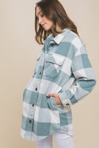 Plaid Bust Pocket Shacket