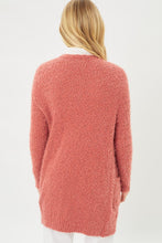 Load image into Gallery viewer, Popcorn Eyelash Open Front Long Line Cardigan
