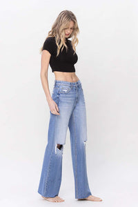 Profuse 90's Vintage High Rise Loose Fit Jeans By Vervet