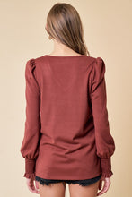 Load image into Gallery viewer, Puff Sleeve Smocked Top
