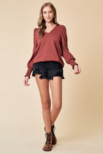 Load image into Gallery viewer, Puff Sleeve Smocked Top
