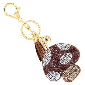 Rhinestone Mushroom Keychain