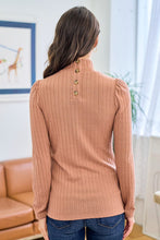 Load image into Gallery viewer, Ribbed Long Sleeve Mock Neck Top
