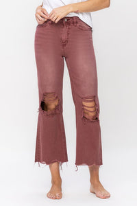 Leslie 90's Vintage Crop Flare Jeans by Vervet