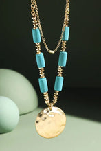Load image into Gallery viewer, Rustic Metal and Wood Bead Necklace
