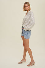 Load image into Gallery viewer, Sequin Button Up Shirt
