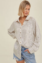 Load image into Gallery viewer, Sequin Button Up Shirt
