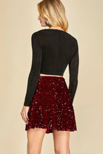 Load image into Gallery viewer, Sequin Velvet Flip Mini Skirt
