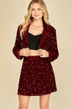 Load image into Gallery viewer, Sequin Velvet Flip Mini Skirt
