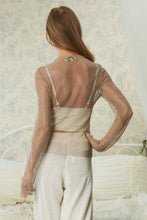 Load image into Gallery viewer, Sparkling Diamante Mesh Mock Neck
