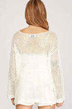 Load image into Gallery viewer, Eyelet Long Sleeve Coverup
