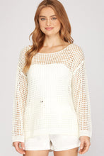 Load image into Gallery viewer, Eyelet Long Sleeve Coverup
